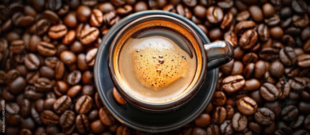 Fototapete coffee. with copy space image. place for adding text or design