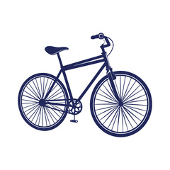 bicycle silhouettes Clip art isolated vector illustration on white background