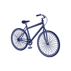 bicycle silhouettes Clip art isolated vector illustration on white background