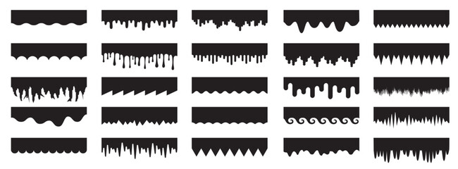 Border shape set design, frame template curve collection