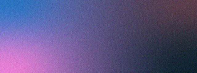 Abstract Blue and Purple Gradient Background with Grainy Texture. Dark blue vibrant magenta pink purple grainy & noisy texture colorful web banner backdrop design.