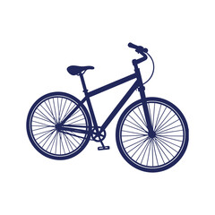 bicycle silhouettes Clip art isolated vector illustration on white background