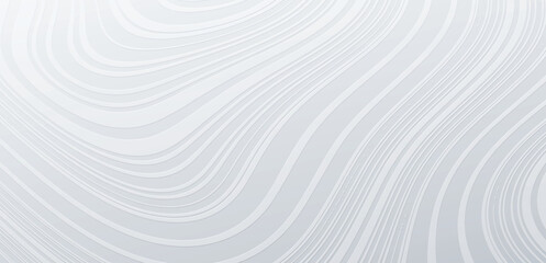 Abstract white background with topographic wavy pattern