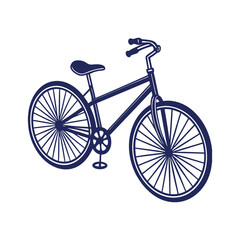bicycle silhouettes Clip art isolated vector illustration on white background