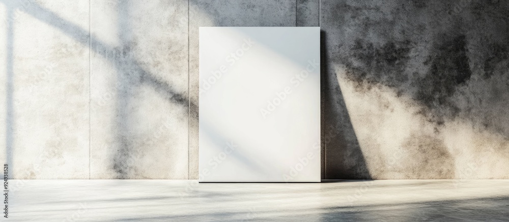 Poster White paper poster featuring design space. with copy space image. Place for adding text or design