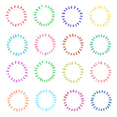 点で囲った丸の背景画像イラスト37