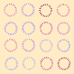点で囲った丸の背景画像イラスト28