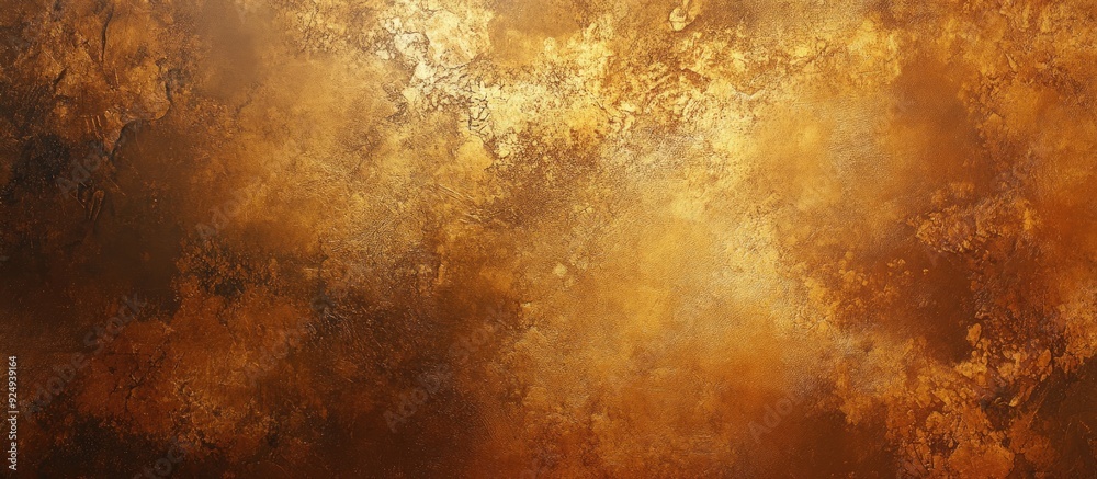 Aufkleber Textured surface in gold or copper aged painted wall empty background. with copy space image. Place for adding text or design