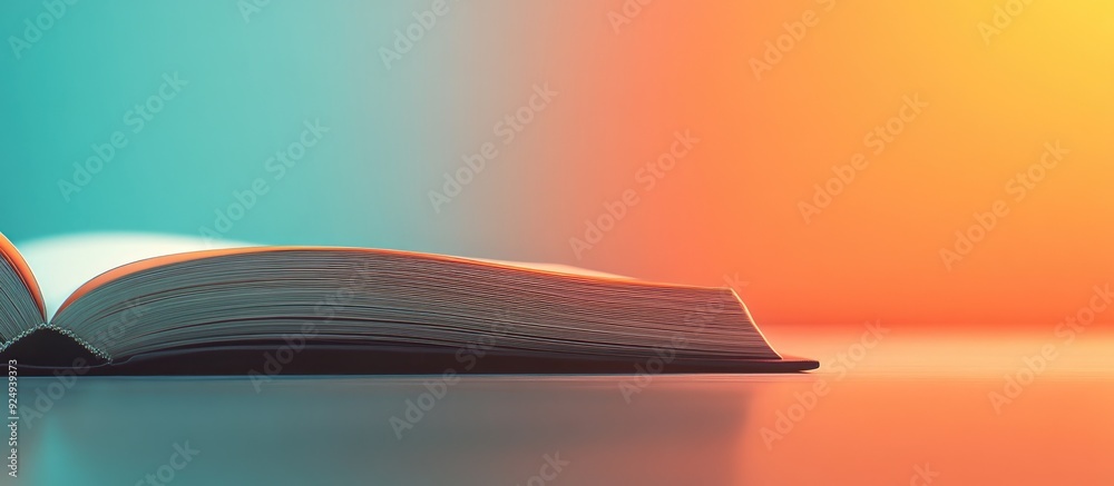 Aufkleber Book edges with specific focus. with copy space image. Place for adding text or design