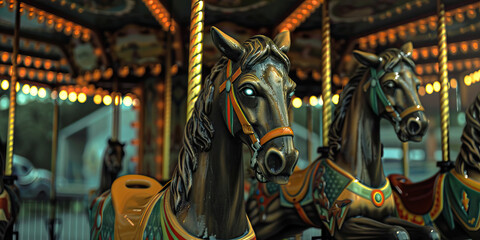 The Haunted Carousel: A Spine-Chilling Ride into the Unknown - Picture a carousel at a carnival, but instead of cheerful music, eerie tunes play as the horses gallop up and down