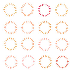 点で囲った丸の背景画像イラスト11