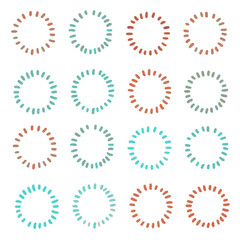 点で囲った丸の背景画像イラスト8