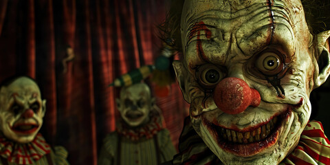 Obraz premium The Freak Show: A Parade of Bizarre and Terrifying Oddities - Visualize a sideshow at a carnival, where strange and unsettling performers display their unusual talents