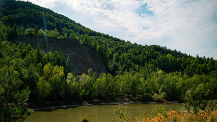 lake and mountains