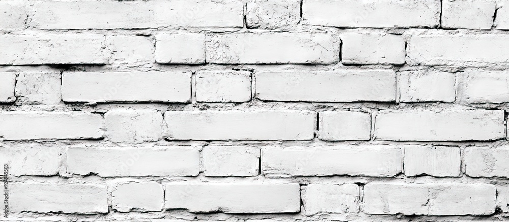 Leinwandbilder white and gray brick wall for use as a wallpaper background or texture. with copy space image. place