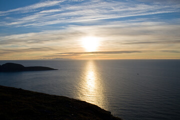 sunset over the sea