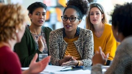 Community Group Discussing Social Justice Concerns and Civic Engagement Strategies