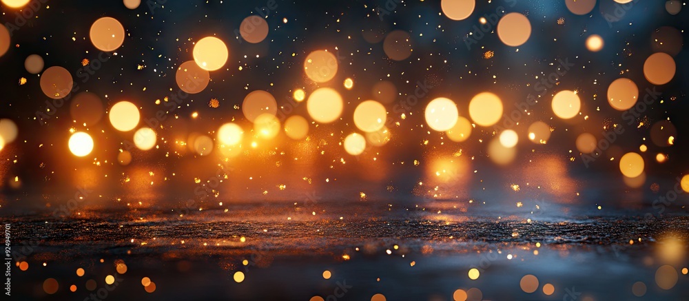 Poster classic bokeh background. with copy space image. place for adding text or design