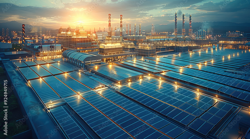 Poster a comprehensive visual representation of a solar energy system project progressing through its key s