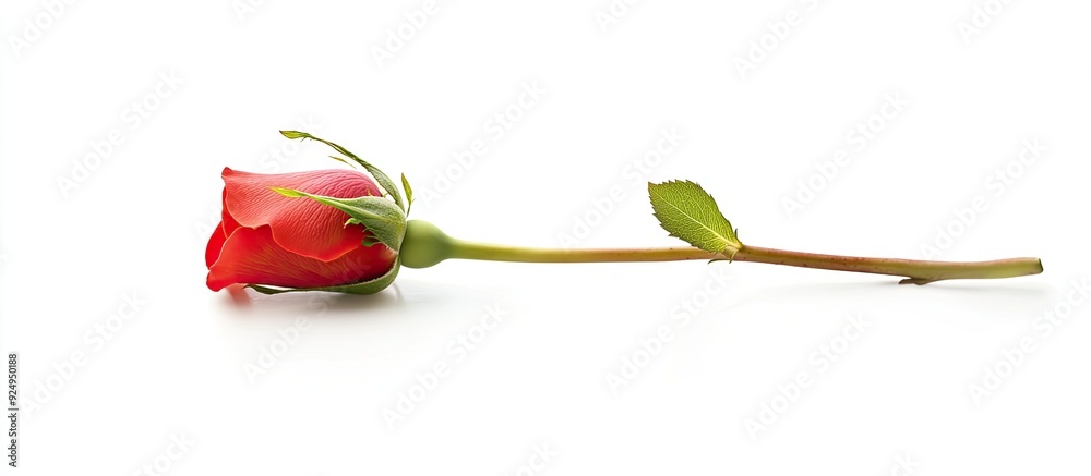 Aufkleber isolated rosebud on a white background. with copy space image. Place for adding text or design