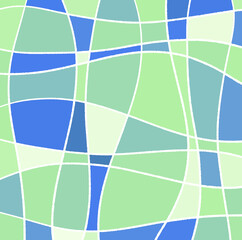 ステンドグラスのような白い線と色面の背景イラスト41