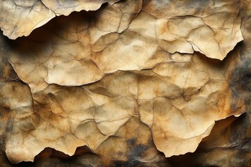 Naklejka premium aged parchment texture with intricate fibers subtle creases and warm sepia tones evoking antique manuscripts and timeless wisdom