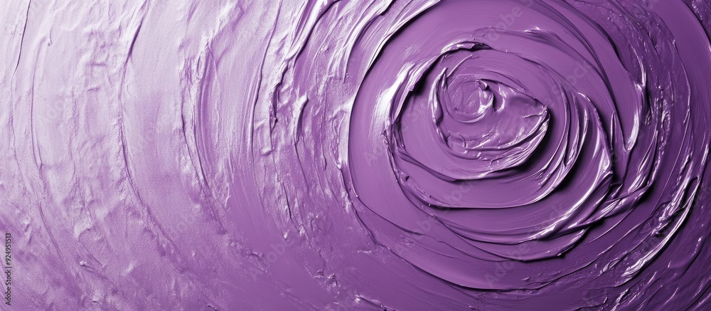 Fototapete Metallic surface featuring a circular pattern in violet lilac paint Textured background design. with copy space image. Place for adding text or design
