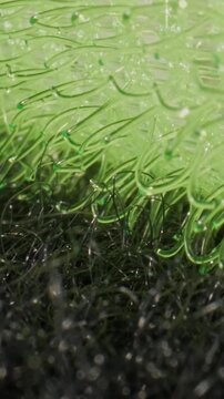 Super Nahaufnahme Haarwickler Klettverschluss abziehen