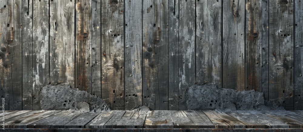 Aufkleber concrete wall and weathered wood. with copy space image. place for adding text or design