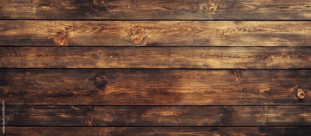 Poster wooden backdrop natural wood grain horizontal top view. with copy space image. Place for adding text or design