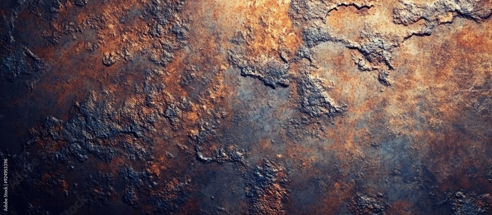 Aufkleber Close up of a zinc background and texture pattern of an old rusty sheet. with copy space image. Place for adding text or design