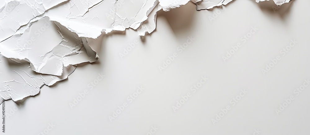 Fototapete paper texture on a white background. with copy space image. place for adding text or design
