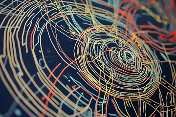 detailed scientific diagrams showing toroidal fields interacting and building a labyrinth 