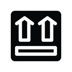 side up icon. vector glyph icon for your website, mobile, presentation, and logo design.