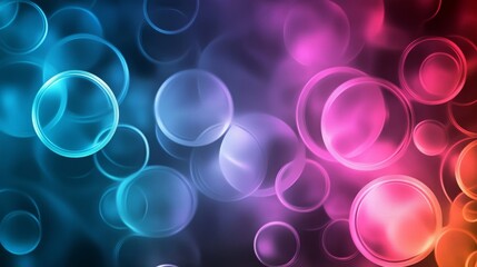 Abstract Colorful Bubble Background - Abstract background with colorful overlapping circles, symbolizing connection, energy, creativity, innovation, and technology.