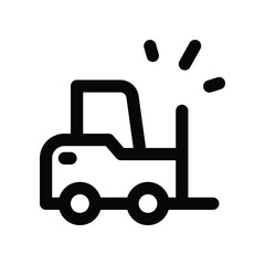 forklift icon. vector line icon for your website, mobile, presentation, and logo design.
