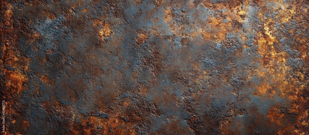 Poster Abstract background featuring rusty metal Metal background. with copy space image. Place for adding text or design