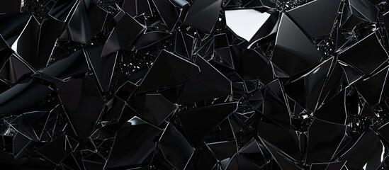 Black backdrop featuring a fractured glass texture. with copy space image. Place for adding text or design