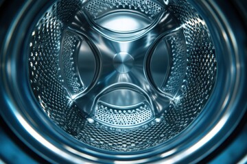Inside view of a washing machine drum showcasing its sleek design and functionality at home