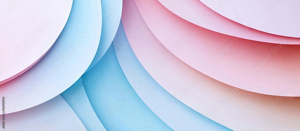 Fototapete Abstract pastel colored paper texture minimalist background Minimal geometric shapes and lines in soft colors. with copy space image. Place for adding text or design