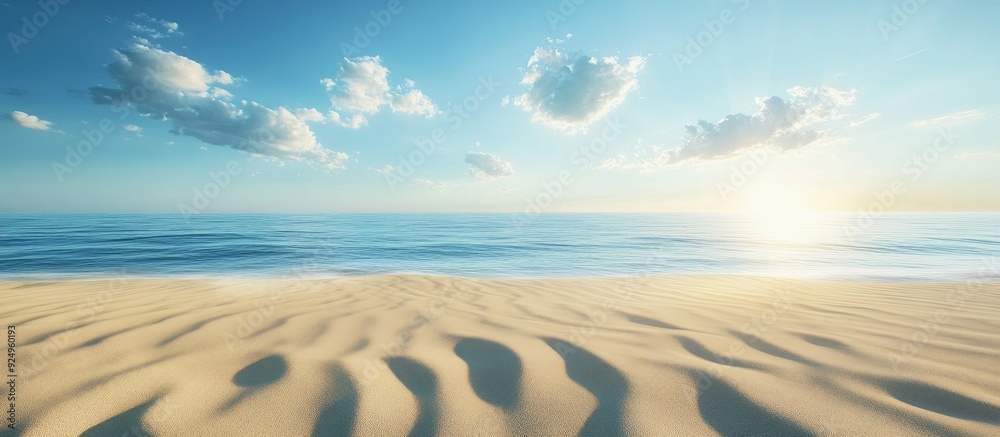 Poster design on the sands. with copy space image. Place for adding text or design