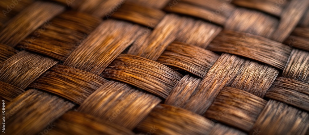 Aufkleber Handcrafted Weave Texture Wicker Surface for Furniture Material. with copy space image. Place for adding text or design