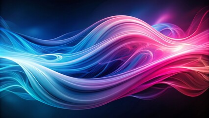 Fototapeta premium Dynamic swoosh of pink and blue hues, swirling together in a mesmerizing dance of vibrant colors, evoking energy, creativity, and playful sophistication.