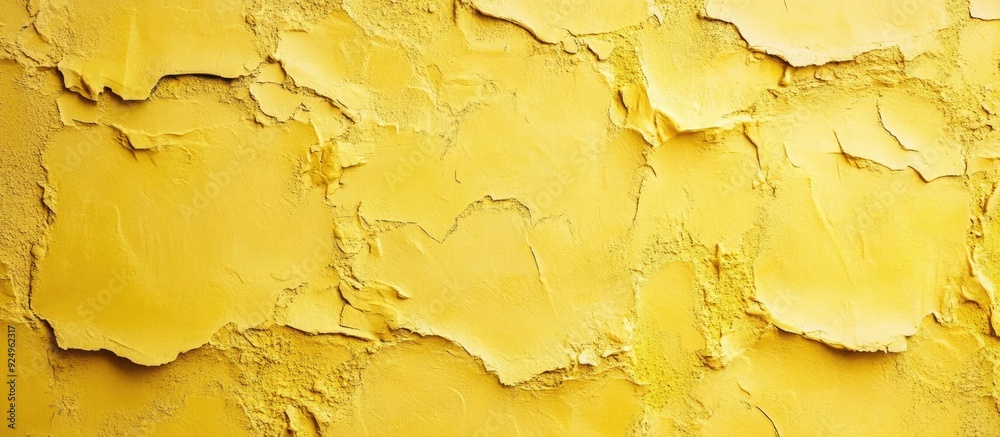 Fototapete yellow abstract wall background featuring textures in various shades of lemon yellow. with copy spac