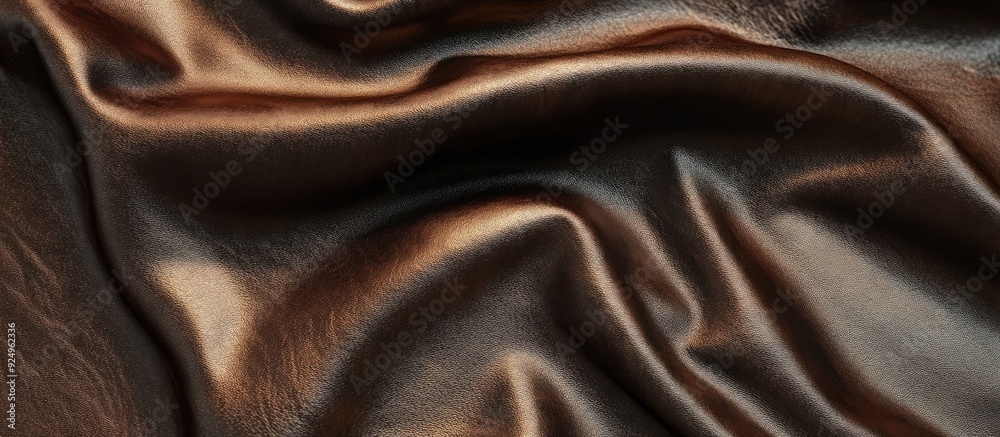 Aufkleber Horizontal backdrop of Brown Synthetic Leather. with copy space image. Place for adding text or design