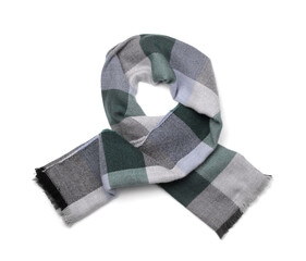 Classic plaid wool scarf