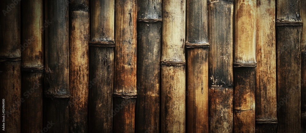 Aufkleber grungy bamboo wood texture backdrop. with copy space image. Place for adding text or design