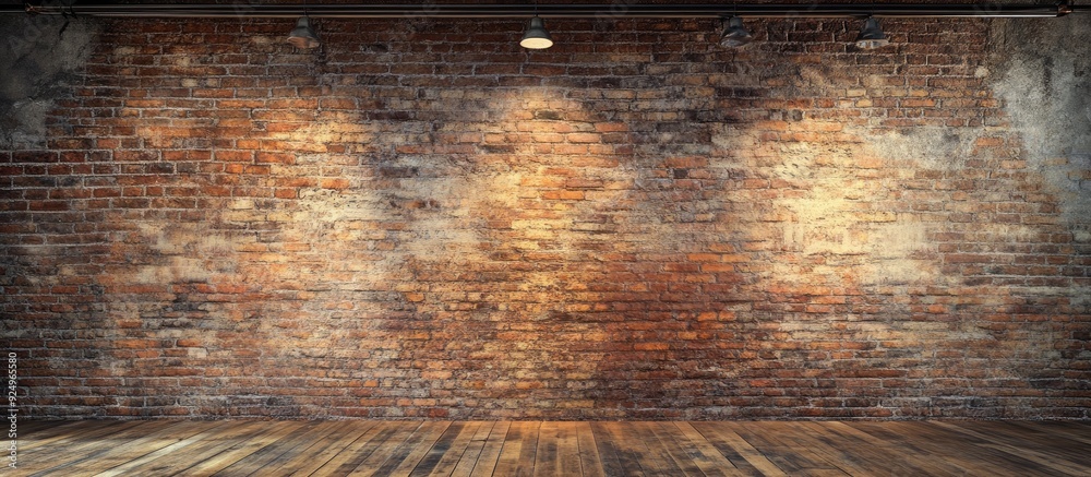 Aufkleber Large vintage old brick wall texture backdrop. with copy space image. Place for adding text or design