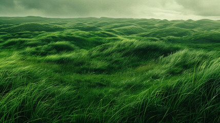 Lands of grass, green field