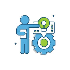 Data-Driven Process, insights, data management, big data Vector Icon Design with Editable Stroke